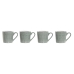 Set de 4 Căni tip Halbă Home ESPRIT Verde Gresie 360 ml 9,5 x 13 x 9,2 cm Mandala