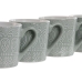 Set di 4 Tazze Mug Home ESPRIT Verde Gres 360 ml 9,5 x 13 x 9,2 cm Mandala