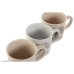 Mok Home ESPRIT Wit Beige Traditioneel Levensboom 330 ml (4 Stuks)