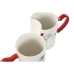 Set van 2 mokken Home ESPRIT Love Wit Rood Katten