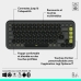 Tipkovnica Brezžična Logitech Pop Icon Keys Temno siva AZERTY