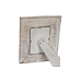 Cornice Portafoto Home ESPRIT Bianco Naturale Cristallo Legno di mango Fiore Indiano 21 x 2 x 26,5 cm