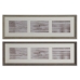 Cornice Portafoto Home ESPRIT Marrone Naturale Cristallo polistirene Città 56 X 3 X 18 cm (2 Unità)