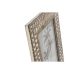 Cornice Portafoto Home ESPRIT Bianco Naturale Cristallo Legno di mango Fiore Indiano 31,5 x 2 x 36,5 cm