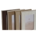 Cornice Portafoto Home ESPRIT Bianco Marrone Beige Marrone Chiaro Velluto Cristallo Moderno 16 x 2 x 21 cm (4 Unità)