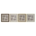 Cadre photo Home ESPRIT Marron Beige Naturel Ivoire Verre polystyrène Scandinave 38 x 2 x 38 cm (4 Unités)