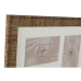 Fotoram Home ESPRIT Brun Beige Naturell Elfenben Glas polystyren Skandinavisk 38 x 2 x 38 cm (4 antal)