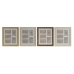 Fotoram Home ESPRIT Brun Beige Naturell Elfenben Glas polystyren Skandinavisk 34 X 2 X 38 cm (4 antal)