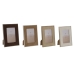 Fotolijsten Home ESPRIT Bruin Beige Fluweel Kristal Modern 26 X 2,8 X 31 cm (4 Stuks)