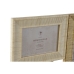 Cornice Portafoto Home ESPRIT Beige Naturale Cristallo polistirene Scandinavo 36 X 2 X 36 cm