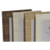 Fotolijsten Home ESPRIT Bruin Beige Natuurlijk Ivoor Kristal polyestyreen Scandinavisch 15,5 X 2 X 20,5 cm (4 Stuks)