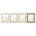 Fotolijsten Home ESPRIT Wit Beige Kristal polyestyreen Marmer Scandinavisch 26 x 2 x 31 cm (4 Stuks)