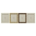 Fotolijsten Home ESPRIT Beige Natuurlijk Kristal polyestyreen Scandinavisch 25,5 X 2 X 30,5 cm (4 Stuks)