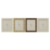 Fotolijsten Home ESPRIT Beige Natuurlijk Kristal polyestyreen Scandinavisch 25,5 X 2 X 30,5 cm (4 Stuks)