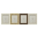 Fotolijsten Home ESPRIT Beige Natuurlijk Kristal polyestyreen Scandinavisch 20,5 x 2 x 25,5 cm (4 Stuks)