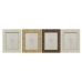 Fotolijsten Home ESPRIT Beige Natuurlijk Kristal polyestyreen Scandinavisch 20,5 x 2 x 25,5 cm (4 Stuks)