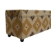 Coffre Home ESPRIT Beige Moutarde Coton 120 x 40 x 45 cm