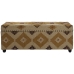 Coffre Home ESPRIT Beige Moutarde Coton 120 x 40 x 45 cm