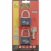 Key padlock Burg-Wachter DUO 460 Ni 40 SB Metal Stainless steel Rectangular (2 Units)