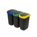 Waste bin Rotho Twist Blue Black Red Green 25 L Plastic