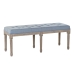 Banquette DKD Home Decor   Bleu Polyester Lin Bois d'hévéa (122 x 41 x 48 cm)