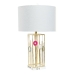 Bureaulamp DKD Home Decor Wit Polyester Metaal Kristal 220 V Gouden 60 W (41 x 41 x 72 cm)