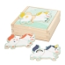 Kinder Puzzle aus Holz Mr. Wonderful Einhorn + 3 jahre 3 Stücke (12 Stück)