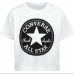 T-Shirt met Korte Mouwen voor kinderen Converse Wit