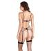 Ensemble de Lingerie S Pleasures Noir/Gris (Taille unique)