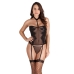 Ensemble de Lingerie S Pleasures Noir (Taille unique)