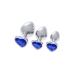 Plug Anale S Pleasures Argentato Blu scuro