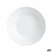 Prato Fundo Luminarc Zelie Branco Vidro Ø 20 cm (12 Unidades)