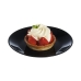 Dessert dish Luminarc Zelie Negro Black Glass Ø 18 cm (12 Units)