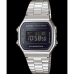 Ανδρικά Ρολόγια Casio A168WEM-1EF Μαύρο Ασημί