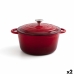 Caçarola com Tampa Bidasoa Fierro Vermelho Ø 24 cm 3,7 L (2 Unidades)