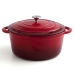 Kookpot met Deksel Bidasoa Fierro Rood Ø 28 cm 6 L (2 Stuks)