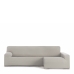 Funda para chaise longue de brazo largo derecho Eysa BRONX Beige Lino 170 x 110 x 310 cm