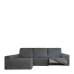 Funda para chaise longue de brazo largo izquierdo Eysa ROC Gris oscuro 180 x 120 x 360 cm