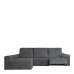 Left long arm chaise longue cover Eysa ROC Dark grey 180 x 120 x 360 cm