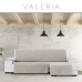 Sofa Cover Eysa VALERIA Light grey Linen 100 x 110 x 290 cm