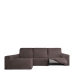 Left long arm chaise longue cover Eysa ROC Brown 180 x 120 x 360 cm