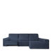 Hoes voor chaise longue met lange armleuning rechts Eysa ROC Blauw 180 x 120 x 360 cm