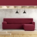 Hoes voor chaise longue met korte armleuning rechts Eysa JAZ Bordeaux 120 x 120 x 360 cm