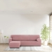 Housse pour chaise longue accoudoir long gauche Eysa THOR Rose 110 x 110 x 310 cm