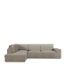 Hoes voor chaise longue met lange armleuning links Eysa ROC Geglaceerd kastanje Lichtbruin 110 x 120 x 500 cm