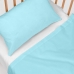 Set di Lenzuola HappyFriday BASIC KIDS Azzurro Culla Neonato 2 Pezzi