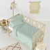 Dekbedovertrek set HappyFriday Basic Kids Munt Wieg voor baby's 2 Onderdelen