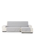 Hoes voor chaise longue met korte armleuning rechts Eysa SILVER Lichtgrijs 100 x 110 x 240 cm