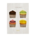 Kitchen Cloth HappyFriday Cupcakes Multicolour 70 x 50 cm (2 Units)