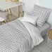 Duvet cover set HappyFriday Basic Kids Grey Single Gingham 2 Pieces